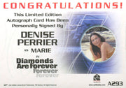 James Bond Archives Spectre Denise Perrier Autograph Card A293   - TvMovieCards.com