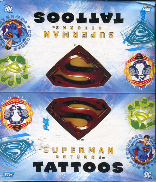 Superman Returns Tattoos Bubble Gum Card Box 24 Packs Topps 2006   - TvMovieCards.com