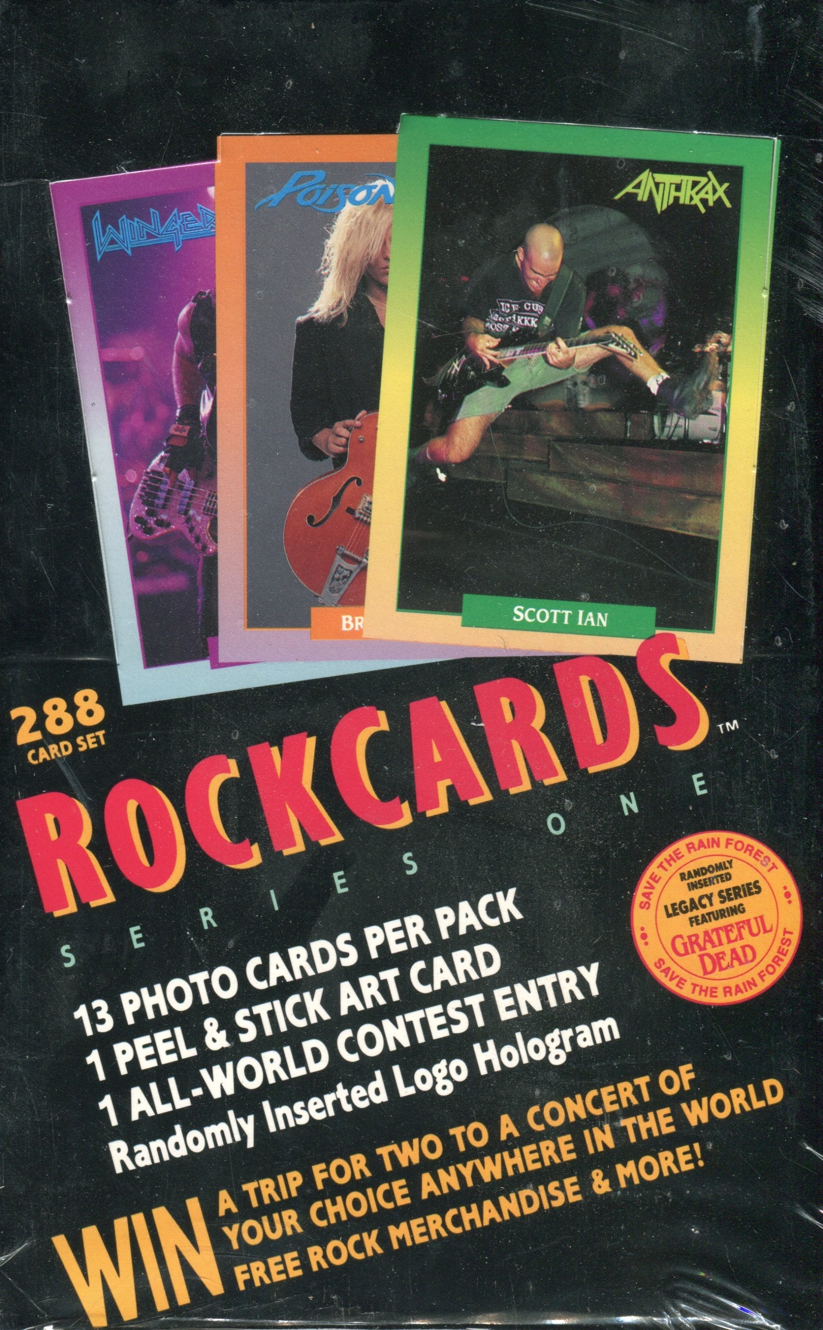 90’s ROCKCARDS SERIES ONE 未開封2箱セット RockCards Series One Vintage Card Box 36 Packs Brockum 1991 Rock