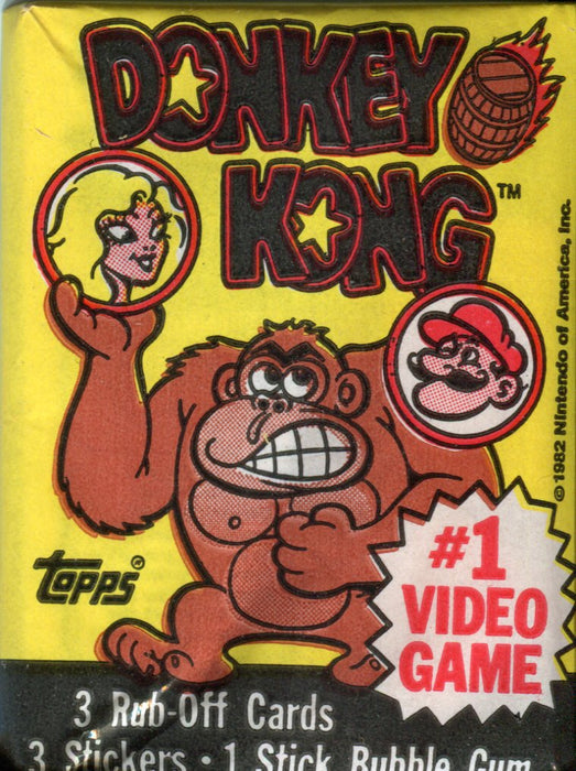 Donkey Kong Vintage X-out Card Box 36 Packs Topps 1982 