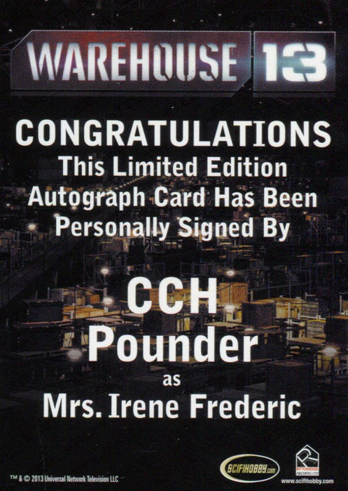 Warehouse 13 Premium Packs Season 4 CCH Pounder Irene Frederic Autograph Card   - TvMovieCards.com