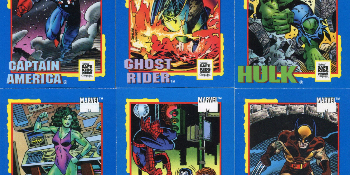 Marvel Superheroes Trading Card Treats Card Set 6 Cards Impel 1991