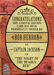 Wild Wild West Season 1 Bob Herron Autograph Card A9   - TvMovieCards.com