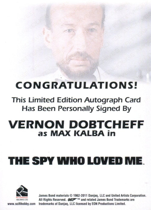 James Bond 50th Anniversary Series One Vernon Dobtcheff Autograph Card   - TvMovieCards.com