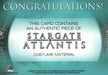 Stargate Atlantis Season Two Wraith Warrior Costume Card Leather   - TvMovieCards.com