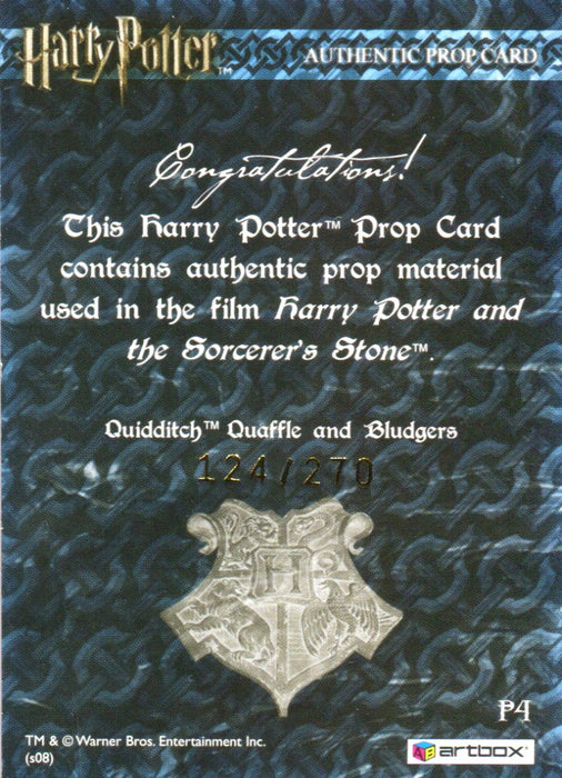 The World of Harry Potter 3D 2 Quaffle and Bludgers Prop Card HP P4 #124/270   - TvMovieCards.com