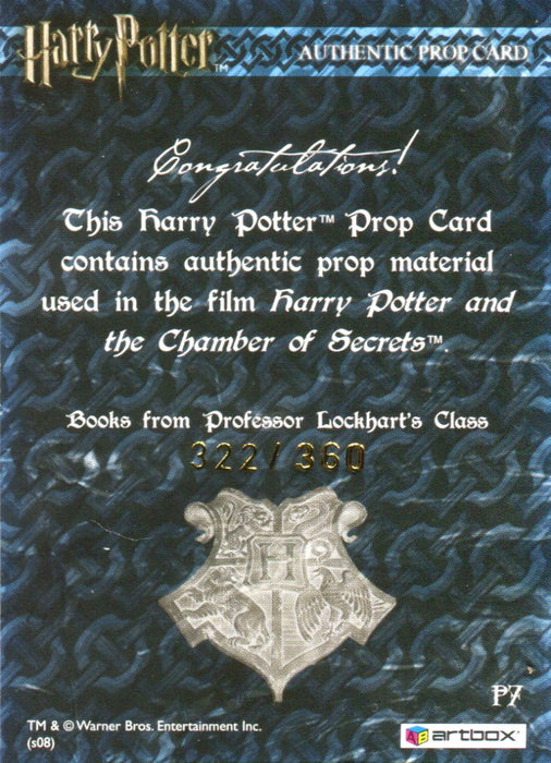 The World of Harry Potter 3D 2 Lockhart's Class Books Prop Card HP P7 #322/360   - TvMovieCards.com