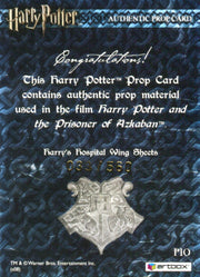 The World of Harry Potter 3D 2 Hospital Sheets Prop Card HP P10 #033/560   - TvMovieCards.com