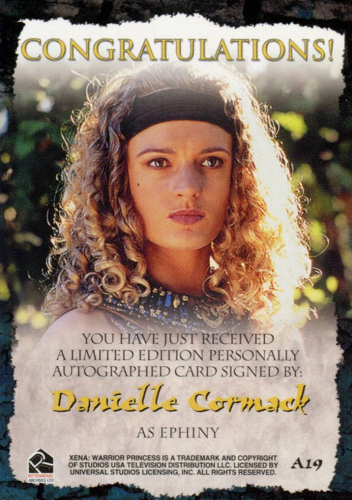 Xena Season Six Danielle Cormack as Ephiny Autograph Card A19   - TvMovieCards.com