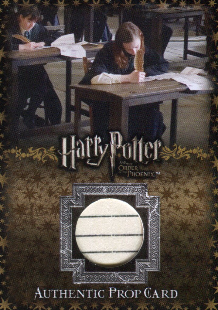 Harry Potter Order of Phoenix O.W.L. Prop Card HP P4 #076/235   - TvMovieCards.com