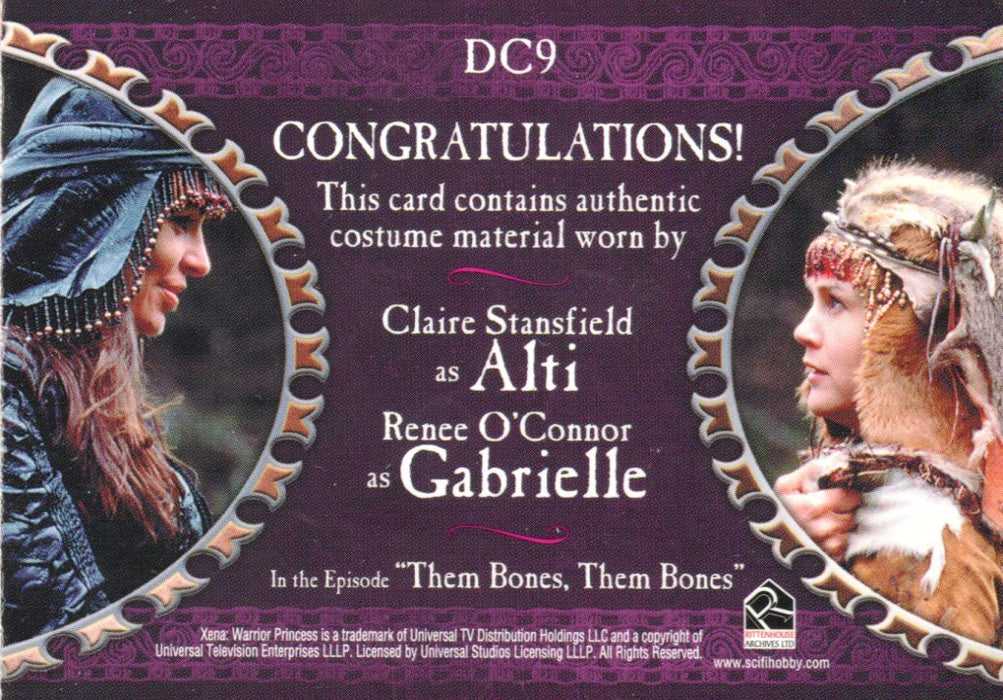 Xena Dangerous Liaisons Alti and Gabrielle Double Costume Card DC9   - TvMovieCards.com