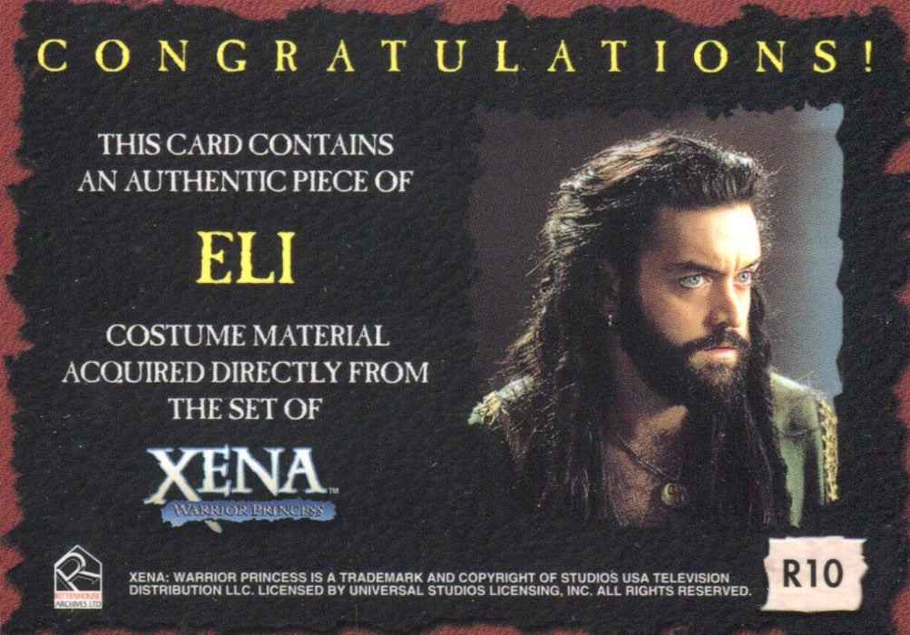 Xena Season Six Eli Costume Card R10   - TvMovieCards.com