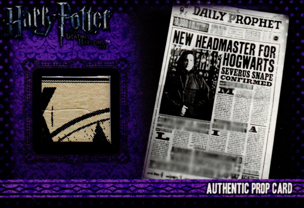 Harry Potter Deathly Hallows 1 The Daily Prophet Prop Card HP P9 #232/260   - TvMovieCards.com
