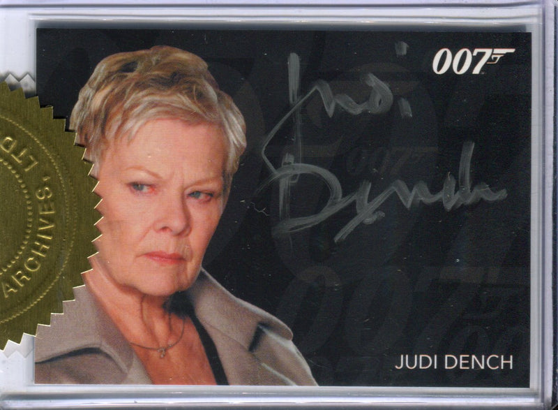 James Bond Classics 2016 Judi Dench as M 6-Case Incentive Silver Autograph Card   - TvMovieCards.com