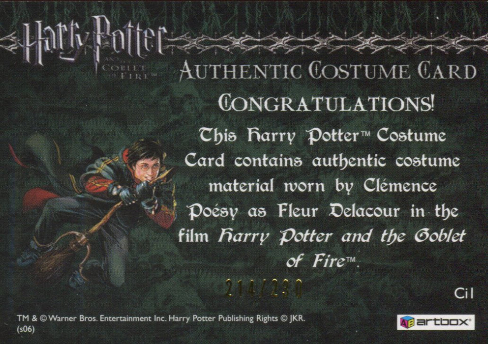 Harry Potter Goblet Fire Update Fleur Delacour Costume Card HP Ci1 #214/230   - TvMovieCards.com