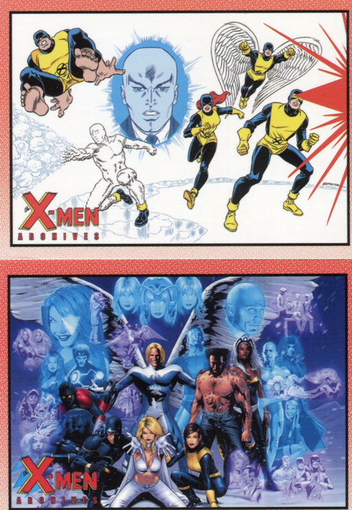 X-Men Archives Promo Card Lot 2 Cards P1 and CP2 Rittenhouse 2009   - TvMovieCards.com