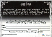 Harry Potter Memorable Moments 2 Apple Brook Autograph Redemption Card   - TvMovieCards.com