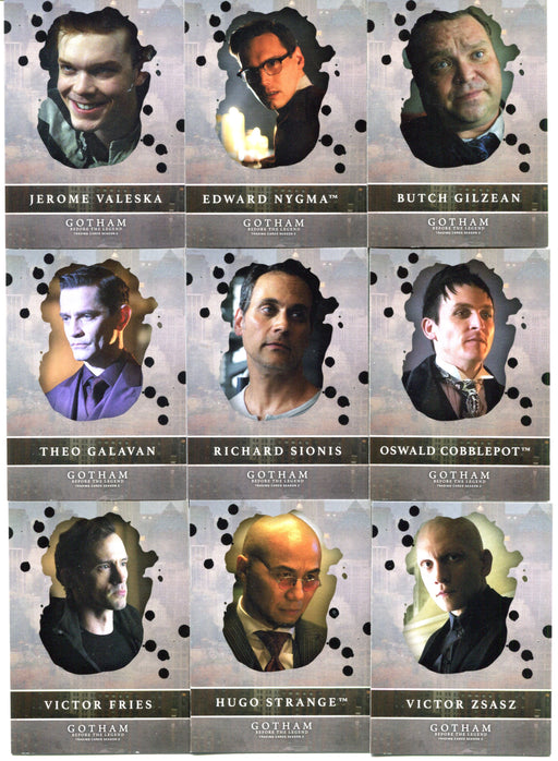 2017 Gotham Season 2 Rising Villains Chase Trading Card Set V1-V9   - TvMovieCards.com