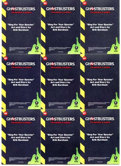 2016 Ghostbusters Movie Sing for Your Specter Chase Trading Card Set E1-E9   - TvMovieCards.com