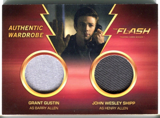 Flash Season 1 Dual Wardrobe Costume Card DM2 Grant Gustin & John Wesley Shipp   - TvMovieCards.com
