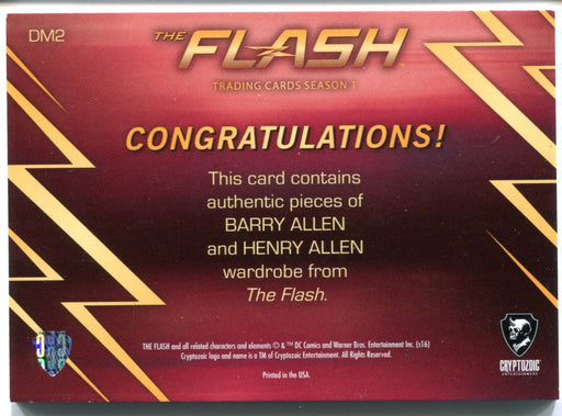 Flash Season 1 Dual Wardrobe Costume Card DM2 Grant Gustin & John Wesley Shipp   - TvMovieCards.com