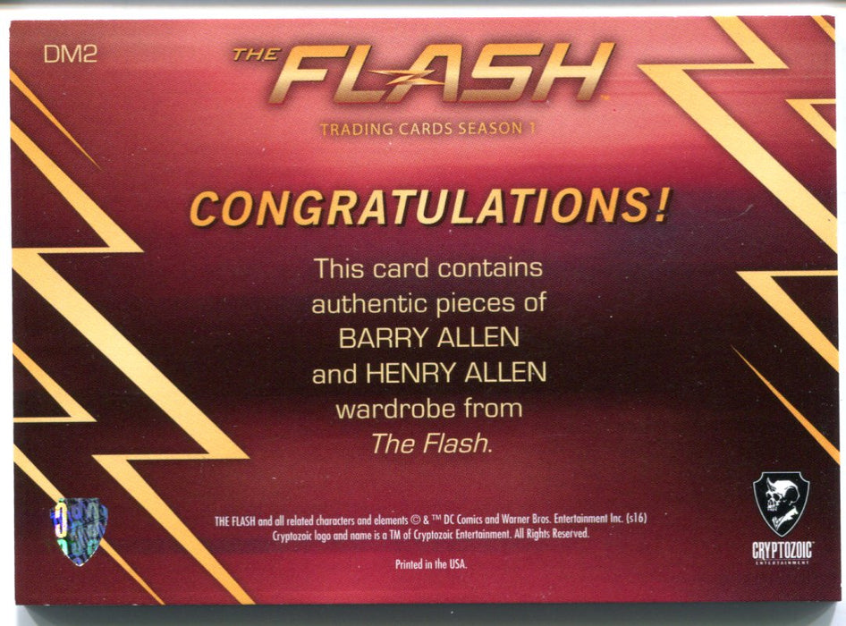 Flash Season 1 Dual Wardrobe Costume Card DM2 Grant Gustin & John Wesley Shipp   - TvMovieCards.com