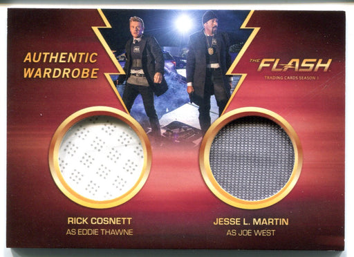 Flash Season 1 Dual Wardrobe Costume Card DM4 Rick Cosnett & Jesse L. Martin   - TvMovieCards.com