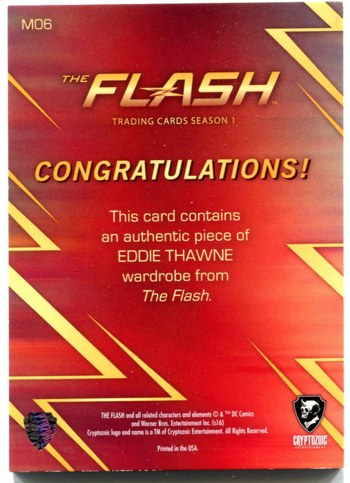 Flash Season 1 Wardrobe Costume Card M06 Rick Cosnett as Eddie Thawne   - TvMovieCards.com