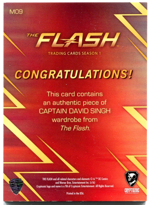 Flash Season 1 Wardrobe Costume Card M09 Patrick Sabongui as Captain David Singh   - TvMovieCards.com