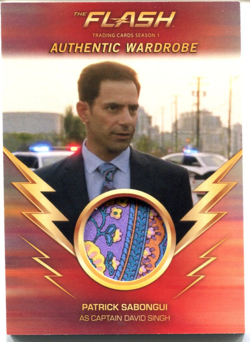 Flash Season 1 Wardrobe Costume Card M14 Patrick Sabongui as Captain David Singh   - TvMovieCards.com