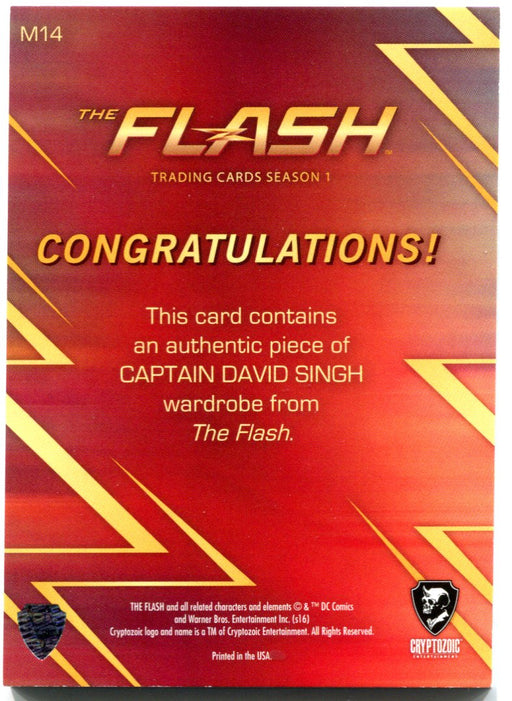 Flash Season 1 Wardrobe Costume Card M14 Patrick Sabongui as Captain David Singh   - TvMovieCards.com