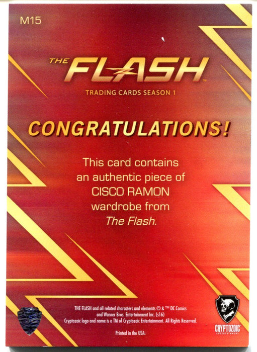 Flash Season 1 Wardrobe Costume Card M15 Carlos Valdes as Cisco Ramon   - TvMovieCards.com