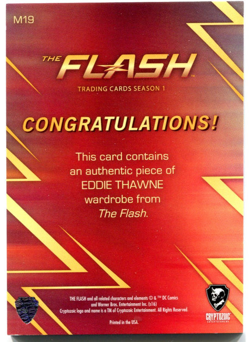 Flash Season 1 Wardrobe Costume Card M19 Rick Cosnett as Eddie Thawne   - TvMovieCards.com