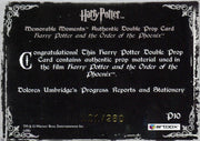 Harry Potter Memorable Moments 2 Double Prop Card HP P10 #121/280   - TvMovieCards.com