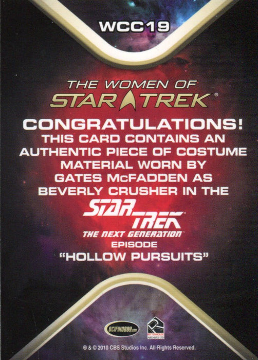 The Women of Star Trek WCC19 Gates McFadden as Beverly Crusher Costume Card   - TvMovieCards.com