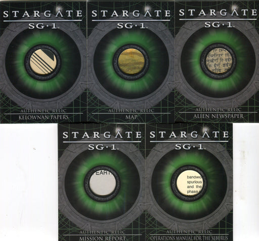 Stargate SG-1 Season Eight Relic Prop Card Set R10 R11 R12 R13 R14 #253   - TvMovieCards.com