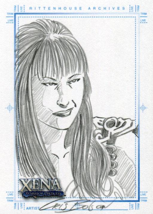 Xena Art & Images Sketch Card by Cris Bolson Xena   - TvMovieCards.com