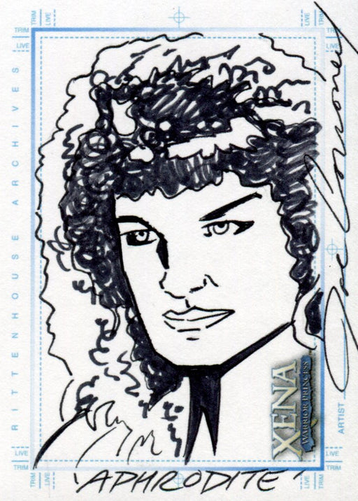 Xena Art & Images Sketch Card by Joe Corroney Aphrodite   - TvMovieCards.com