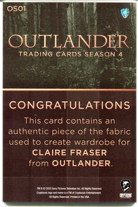 Outlander Season 4 Caitriona Balfe Oversized Wardrobe Costume Card OS01 #158/200   - TvMovieCards.com