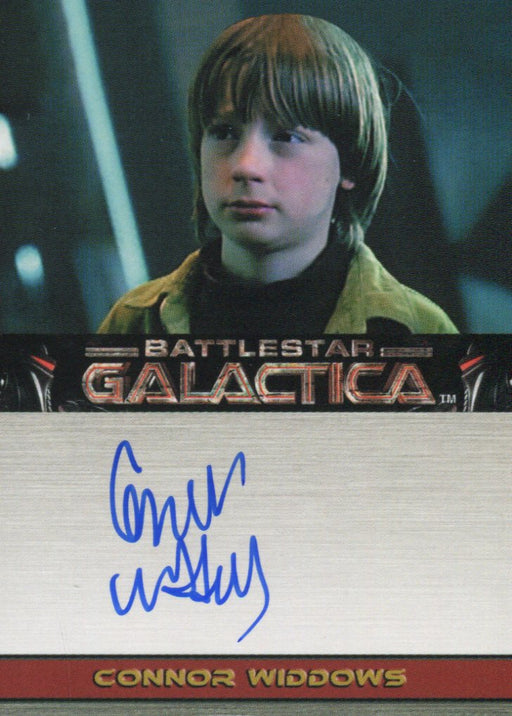 Battlestar Galactica Premiere Edition Connor Widdows Autograph Card   - TvMovieCards.com