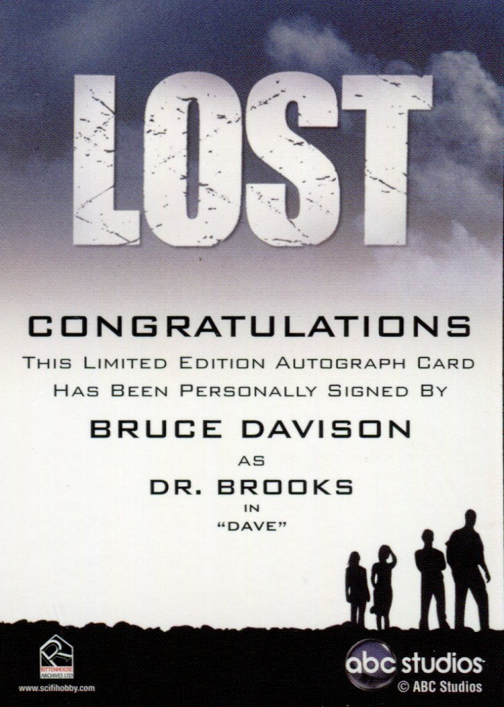 Lost Archives 2010 Bruce Davison as Dr. Brooks Autograph Card   - TvMovieCards.com