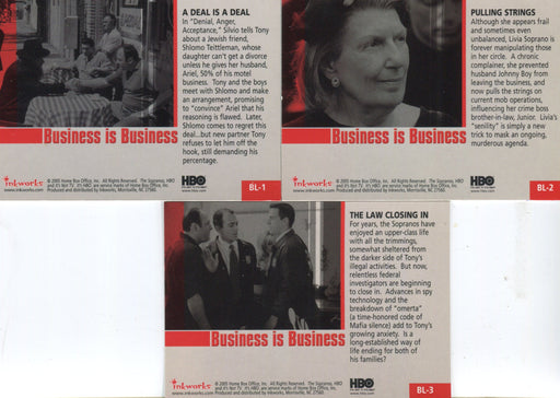 Sopranos Season One Box Loader Chase Card Set 3 Cards Inkworks 2005   - TvMovieCards.com