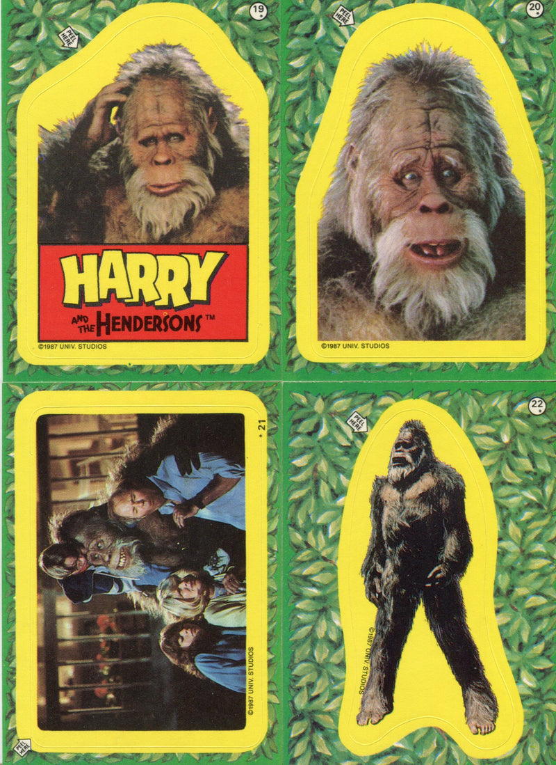 1987 Harry and Hendersons Movie Vintage Base Card Set 77 Cards 22 Stickers   - TvMovieCards.com