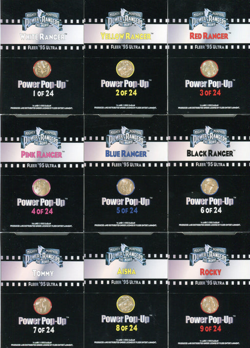 Mighty Morphin Power Rangers Movie Power Pop Ups Chase Card Set 24 Cards   - TvMovieCards.com