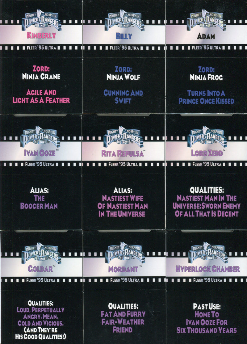 Mighty Morphin Power Rangers Movie Power Pop Ups Chase Card Set 24 Cards   - TvMovieCards.com