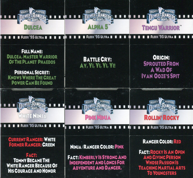 Mighty Morphin Power Rangers Movie Power Pop Ups Chase Card Set 24 Cards   - TvMovieCards.com