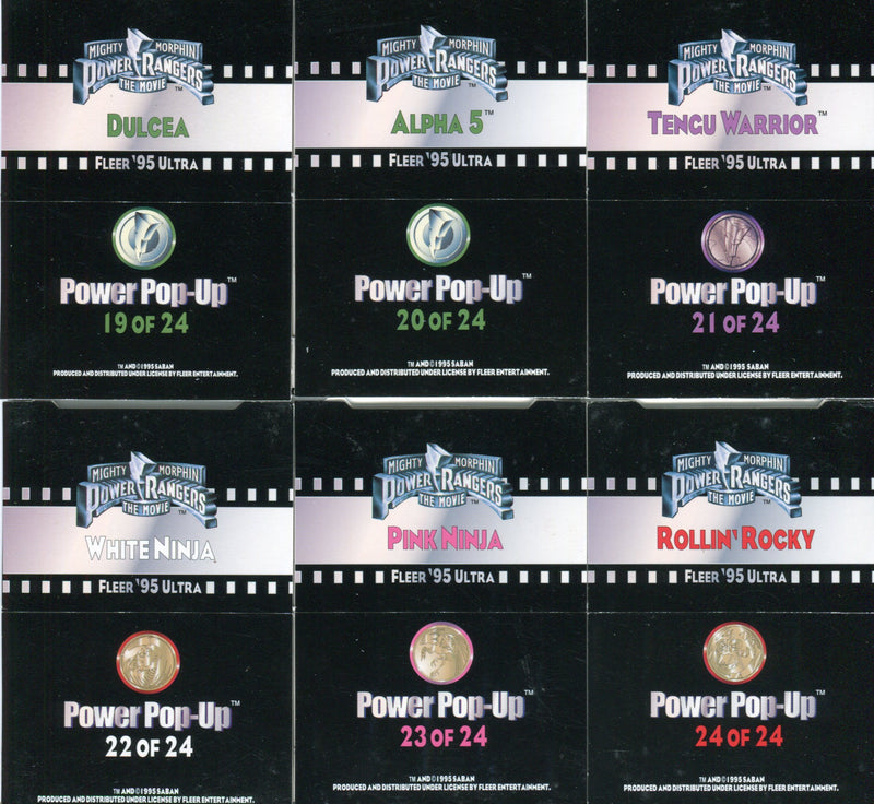 Mighty Morphin Power Rangers Movie Power Pop Ups Chase Card Set 24 Cards   - TvMovieCards.com
