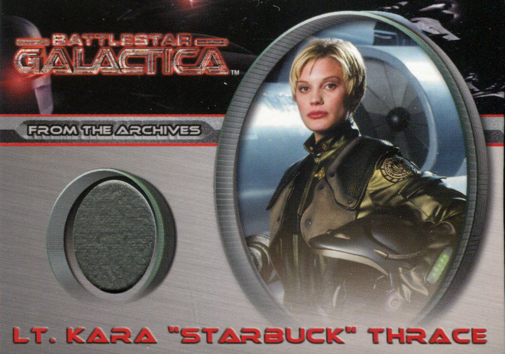 Battlestar Galactica Premiere Edition Lt. Kara Starbuck Thrace Costume Card CC4   - TvMovieCards.com
