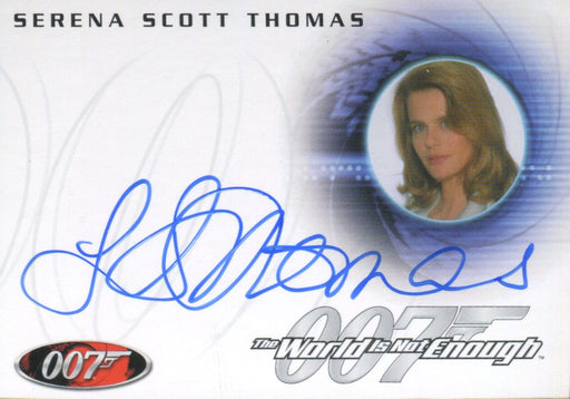 James Bond A4 The Quotable James Bond Serena Scott Thomas Autograph Card   - TvMovieCards.com