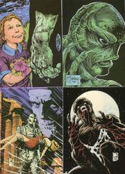 Universal Monsters Illustrated HorrorGlow Chase Card Set 4 Cards Topps 1991   - TvMovieCards.com